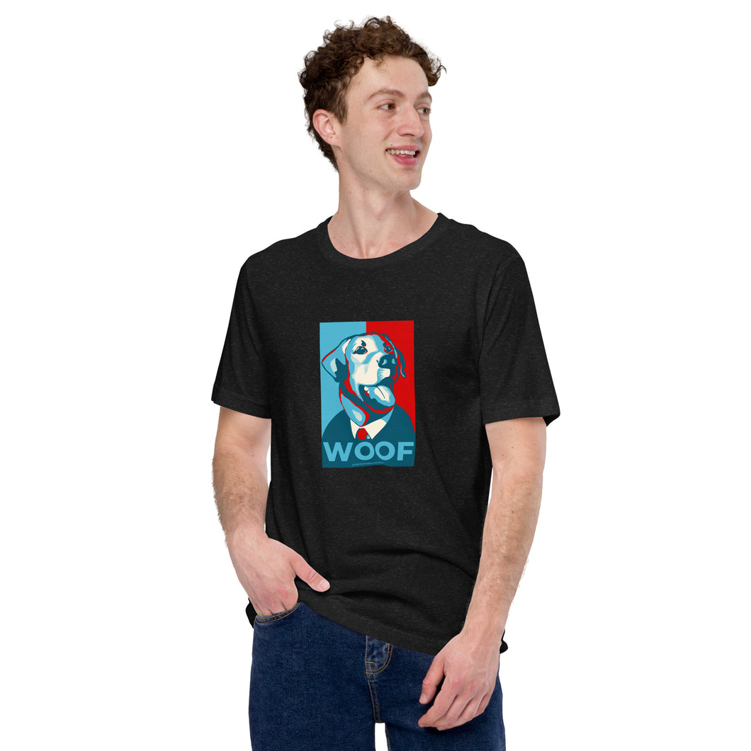 Dexter Campaign Woof Unisex t-shirt
